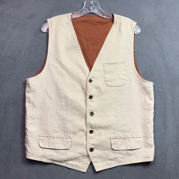 Island Inspiration Linen Vest Unisex Miami Style - Picture 1 of 10